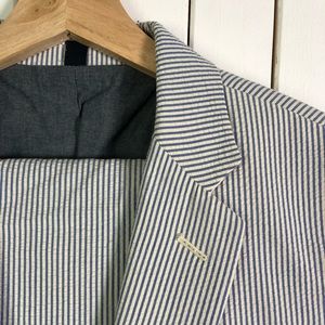 J Crew Seersucker Suit 40R (jacket and pants)
